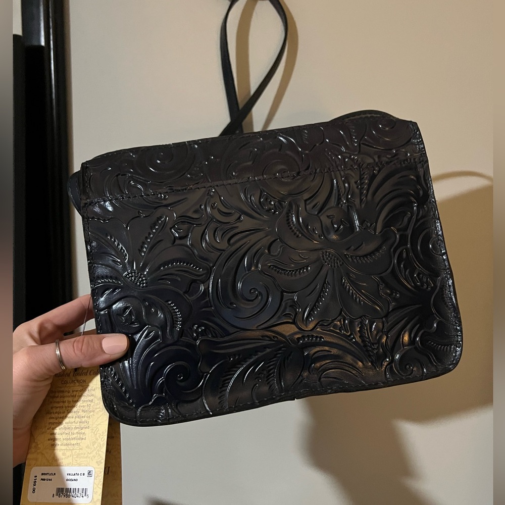 Patricia Nash Tooled Crossbody Navy Blue